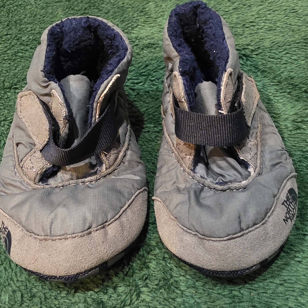 The North Face Kids Gray and Navy Booties
